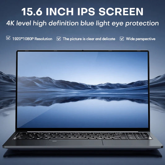 15.6" Laptop Computer AMD A4-7210U MX350 GPU Notebook PC Portable IPS Display Fingerprint Backlit Gaming Laptops for Work Study