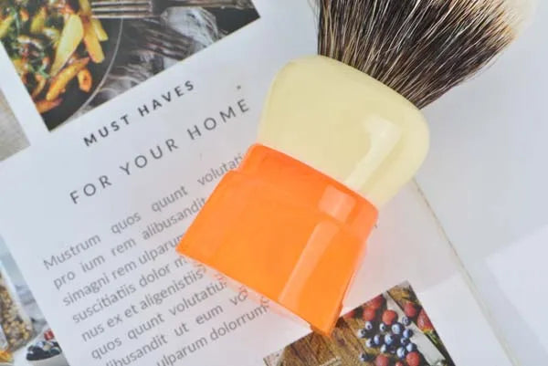 YAQI Ever-Helpful Two Band Badger Hair Mens Wet Shaving Brush Facial Beard Cleaning Shave Tool