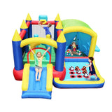 7-in-1 FCJ Inflatable Obstacle Course Bounce House Ball Pit Indoor Outdoor Party Fun for Kids Toddlers Birthday Party Gifts