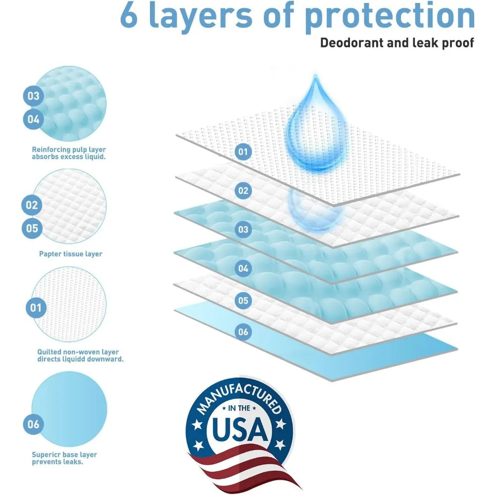 13" X 18" 200 Pcs Premium Disposable Training Pads, Pee Pads, Training Pads, Disposable Puppy Pee Pads, Quick Absorb and Odor