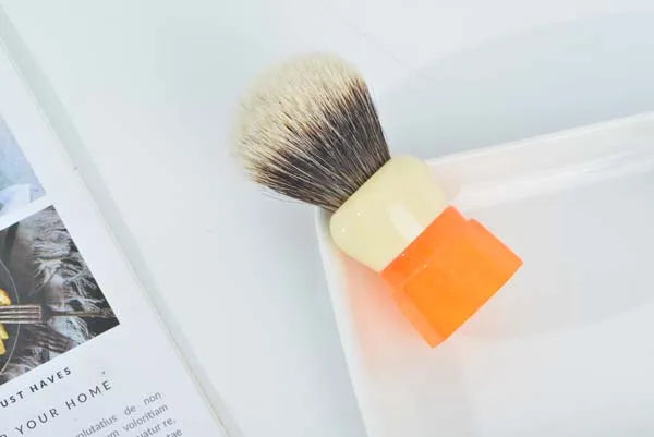 YAQI Ever-Helpful Two Band Badger Hair Mens Wet Shaving Brush Facial Beard Cleaning Shave Tool