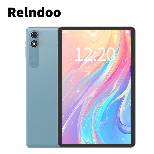 Relndoo New Android 15 Tablet 10.1 Inch, T606 Processo, 24GB(4+20 Expand) RAM 128GB ROM, IPS Screen, Dual Camera, 5G WiFi, GPS