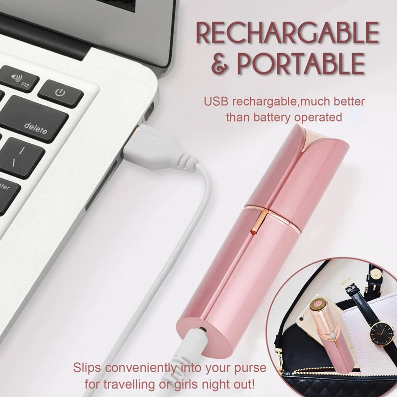 Mini Lipstick Shaver USB Electric Hair Removal Machine Eyebrow Trimmer Women's Hair Removal Device Facial Hair Removal Instrumen