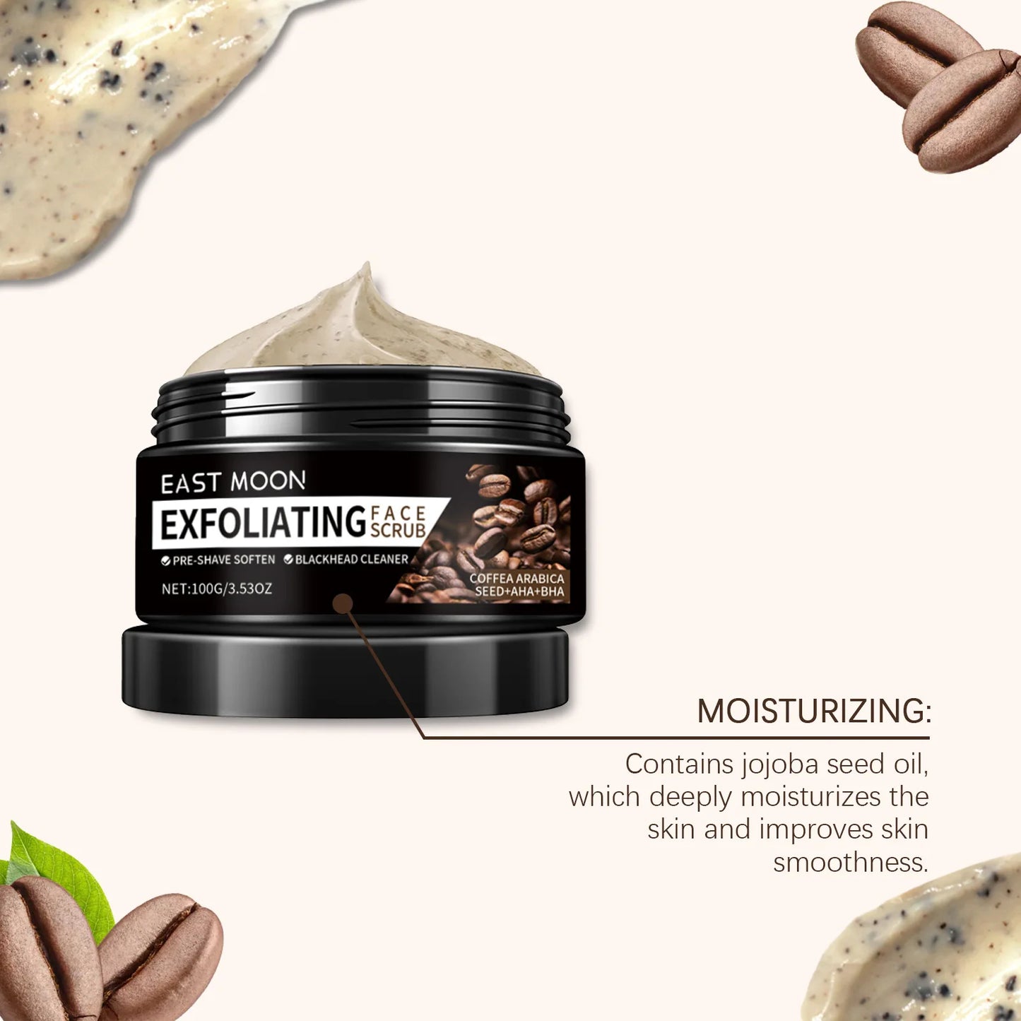 Vitamin E Facial Scrub Deep Cleaning Moisturizing Wash Improve Brightening Oil Control Repair Exfoliator Coffee Face Scrub Cream