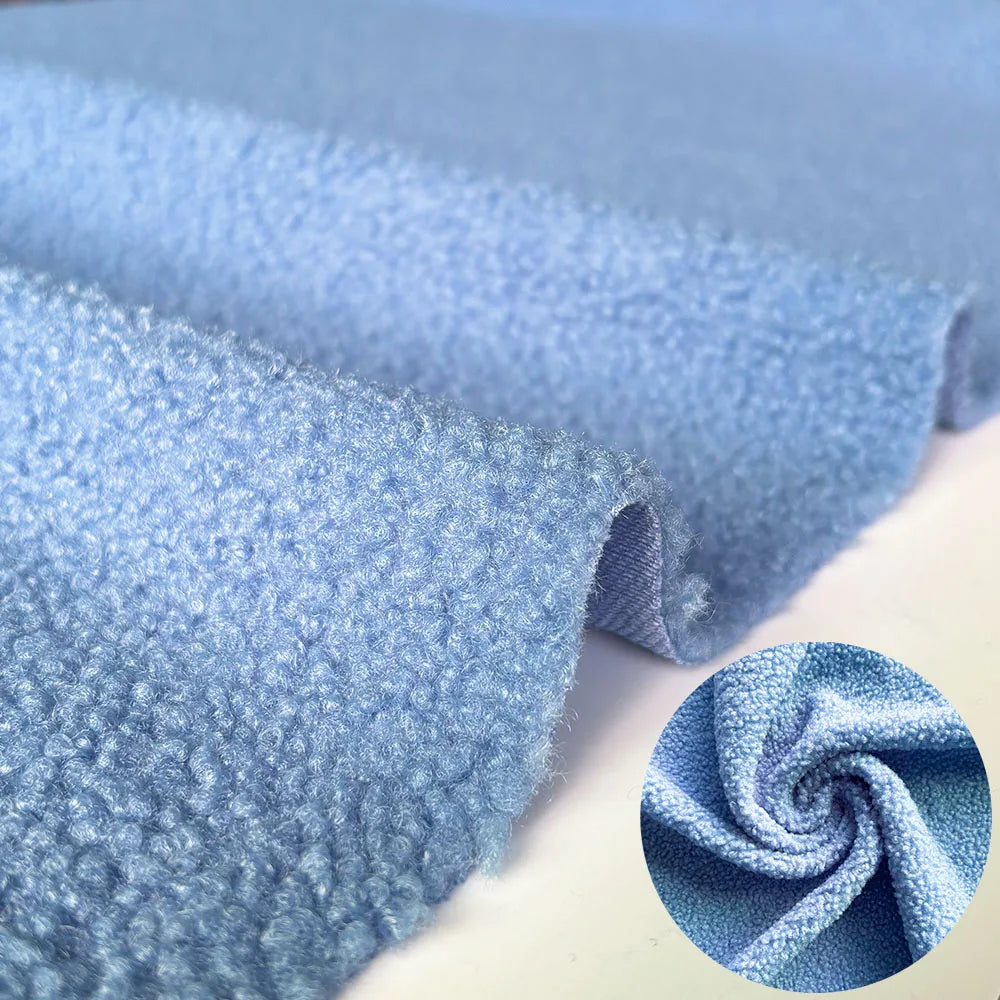 160cmx100cm Thicken Warmth Faux Lamb Wool Fabric Coral Fleece Plush Doll Slight Elasticity Sewing Lining Coat Apparels Accessory