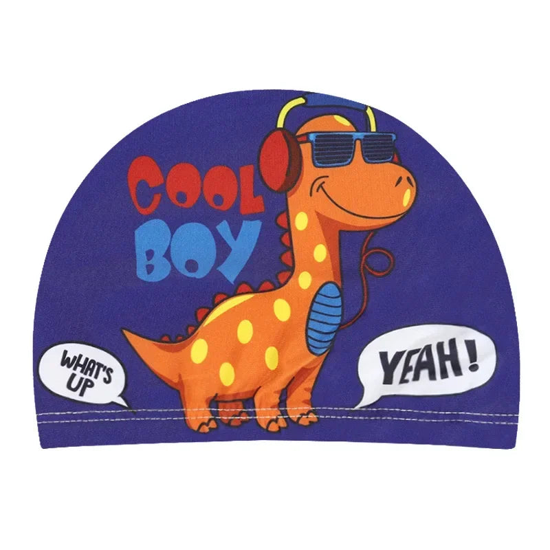 10pcs Children's Swimming Caps Elastic Fabrics Swimming Pools Water Sports Boys' and Girls' Swimming Caps Boys' Swimming Caps