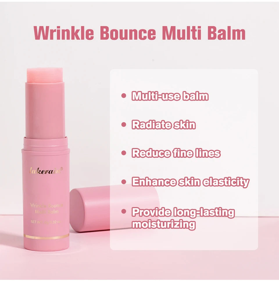 Wrinkle Bounce Multi Balm Facial Moisturizer Hydrating Lip Balm Eye Cream Neck Cream Makeup Base & Face Mist Moisture Balm Stick