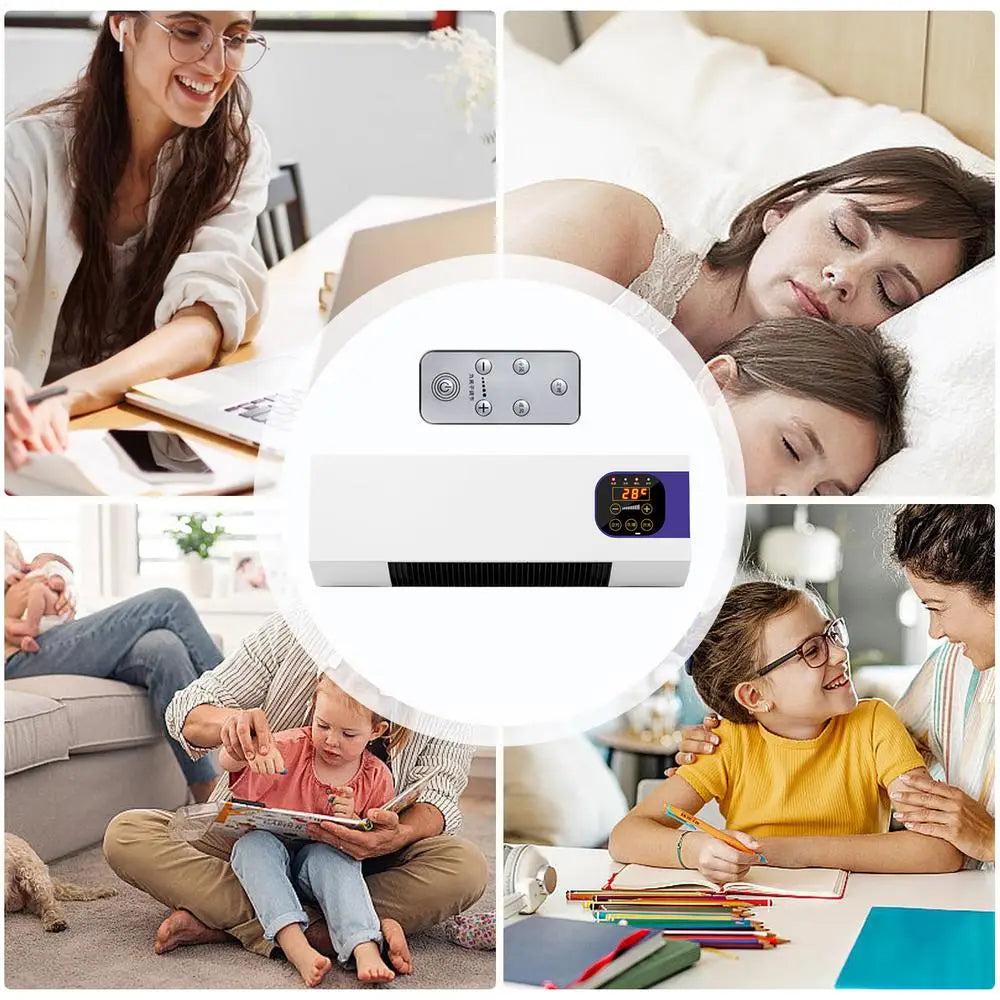 Home Air Conditioner For Bedroom 2000W Air Conditioners For Wall With Remote Control Winter Warmer Temperature Adjustable