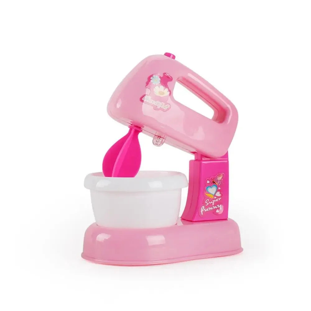 Coffee Machine Household Appliances Toys Vacuum Cleaner Toaster Blender Pretend Play Set Cooking with Light Kitchen Toys