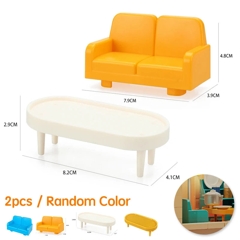 Children's Big Building Blocks Home Appliances Air Conditioner Refrigerator Accessories Household Compatible with Duploed Toys