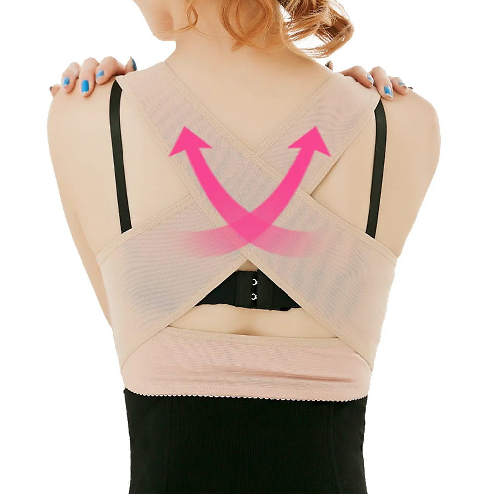 1PC Adjustable Women Back Chest Support Belt Back Posture Corrector Orthotics Posture Correction Brace Rectify Corset Bone Care
