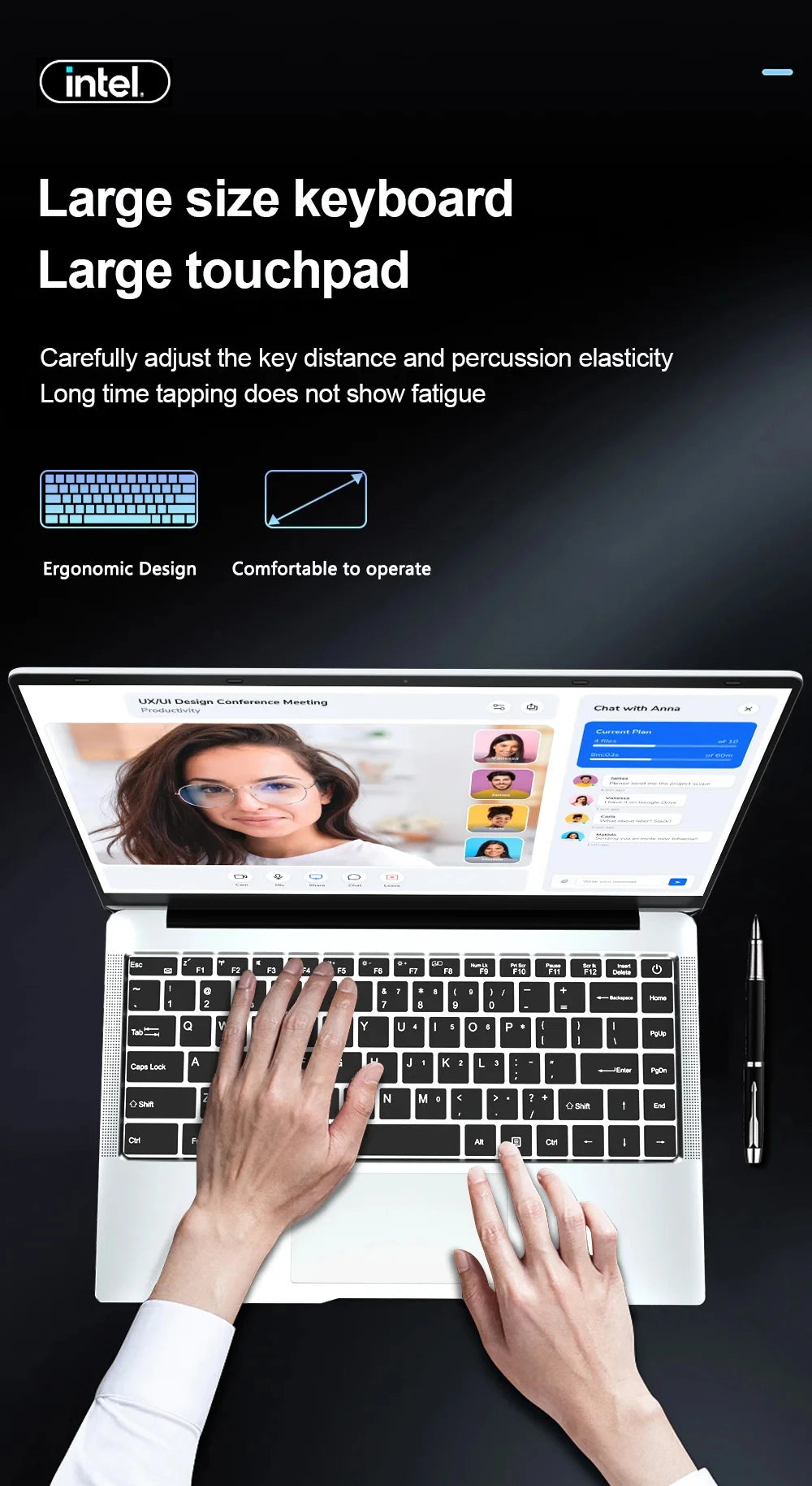 14.1 inch Laptop Computer Portable Windows 11 Intel Core i7-7500U Notebook 12GB RAM 1TB 2TB SSD Office Study Laptops