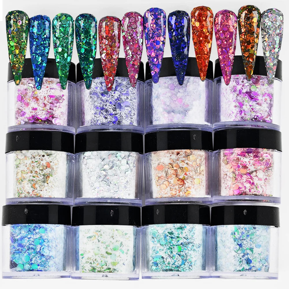 10ml*10Jar Nude Nail Acrylic Powder Set All Seasons Skin Tones Nude Neutral Nail Acrylic for 3D Carving/French Nail Extension&*&