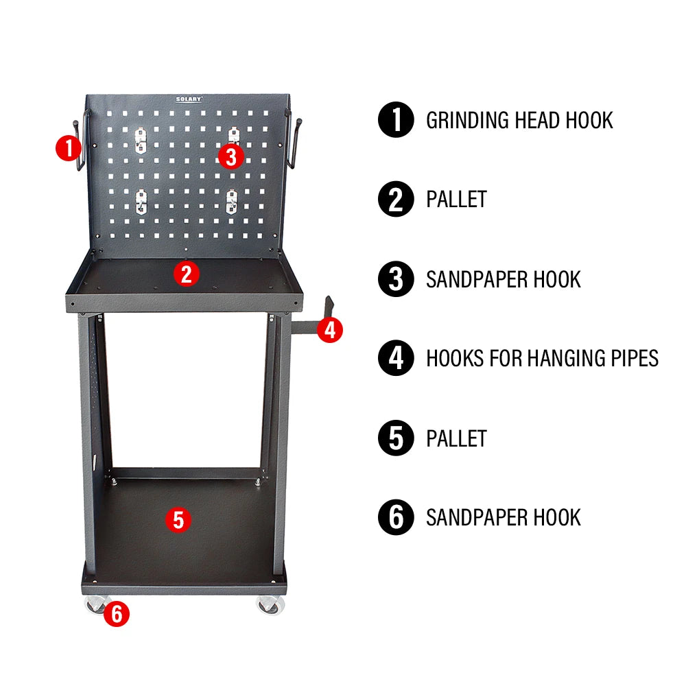 Trolley Wheels Car Beauty Workshop Garage Rolling Cart Auto Repair Tool Machine Detailing Mechanics Tool Trolley