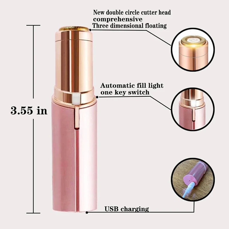 Mini Lipstick Shaver USB Electric Hair Removal Machine Eyebrow Trimmer Women's Hair Removal Device Facial Hair Removal Instrumen