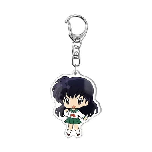 Anime Inuyasha Cartoon Keychain Pendant Higurashi Kagome Kikyou Sesshoumaru Keyring Bag Tag Cos Accessories