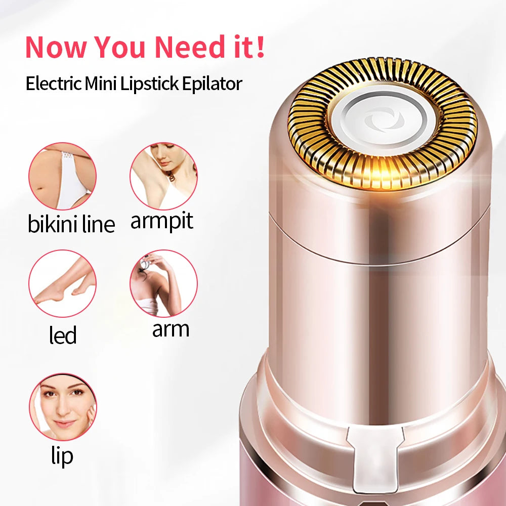 Mini Lipstick Shaver USB Electric Hair Removal Machine Eyebrow Trimmer Women's Hair Removal Device Facial Hair Removal Instrumen