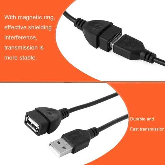 0.5M USB Extension Cale USB A Male to A Female Data Sync Extension Cable Cord USB Cable for PC Laptop Keyboard Phone PC Laptop