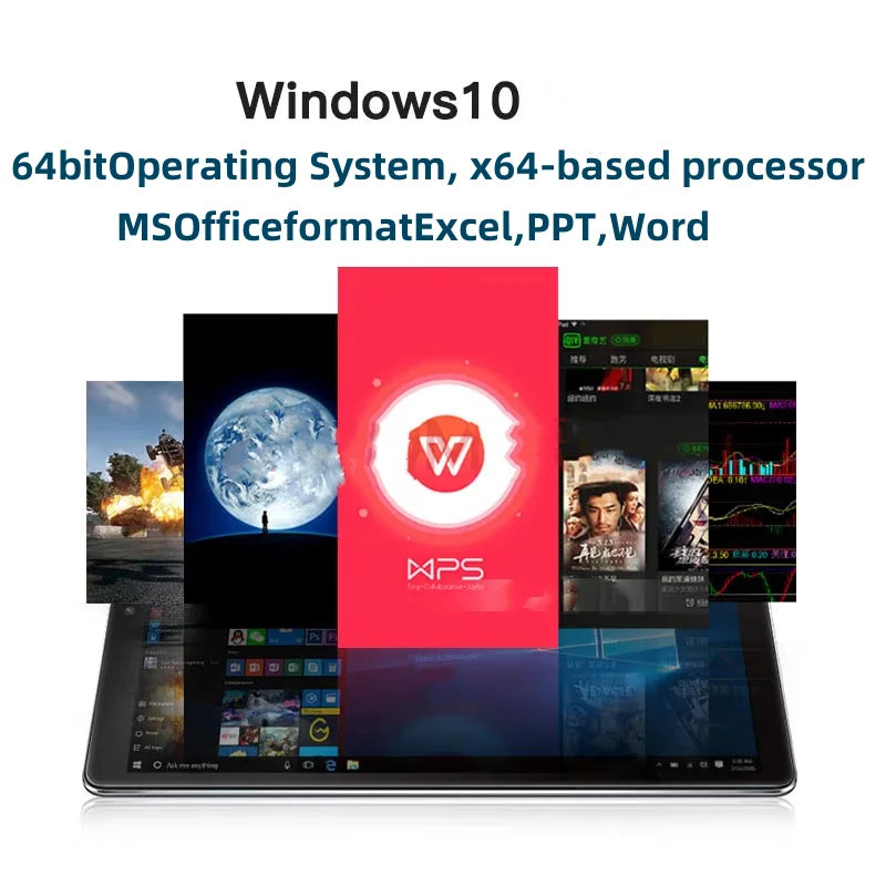 8GB RAM 128GB ROM 8 INCH 64 Bit AR3 Windows 10 Tablet PC 1280*800 Pixel Quad Core build in 4000mAh Battery Dual Camera