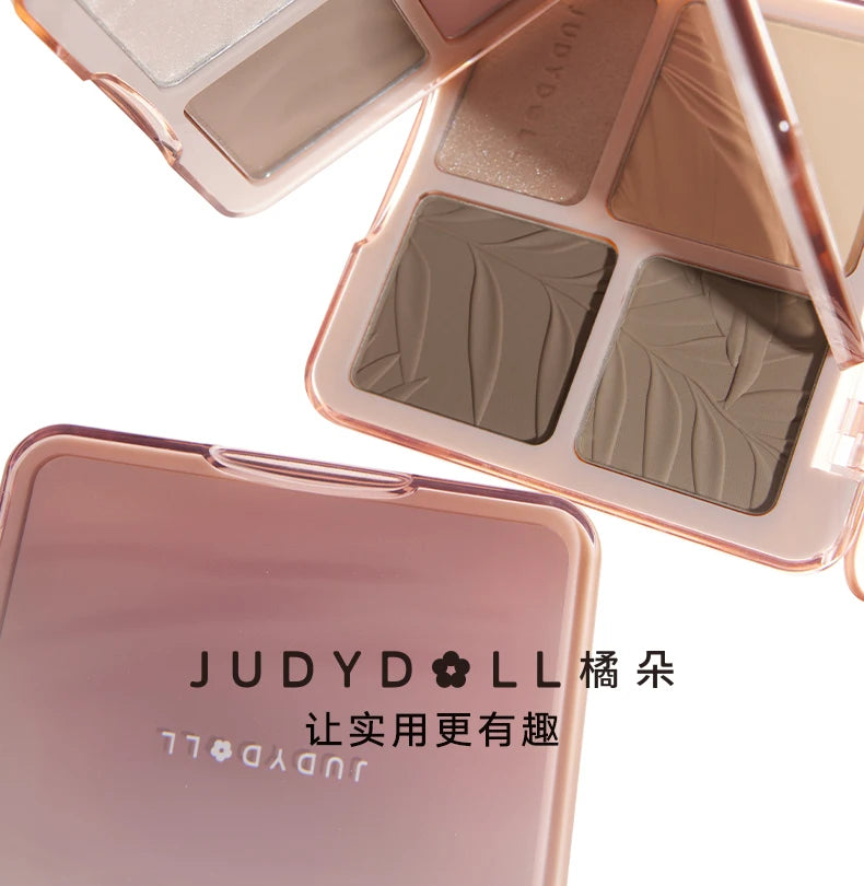 Judydoll Contouring Makeup Bronzer Face Palette Matte Highlighter Brighten Facial Powder Blusher Illuminator Powder Shadow