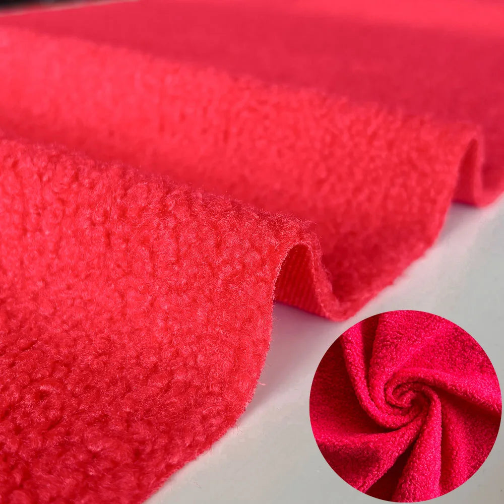 160cmx100cm Thicken Warmth Faux Lamb Wool Fabric Coral Fleece Plush Doll Slight Elasticity Sewing Lining Coat Apparels Accessory