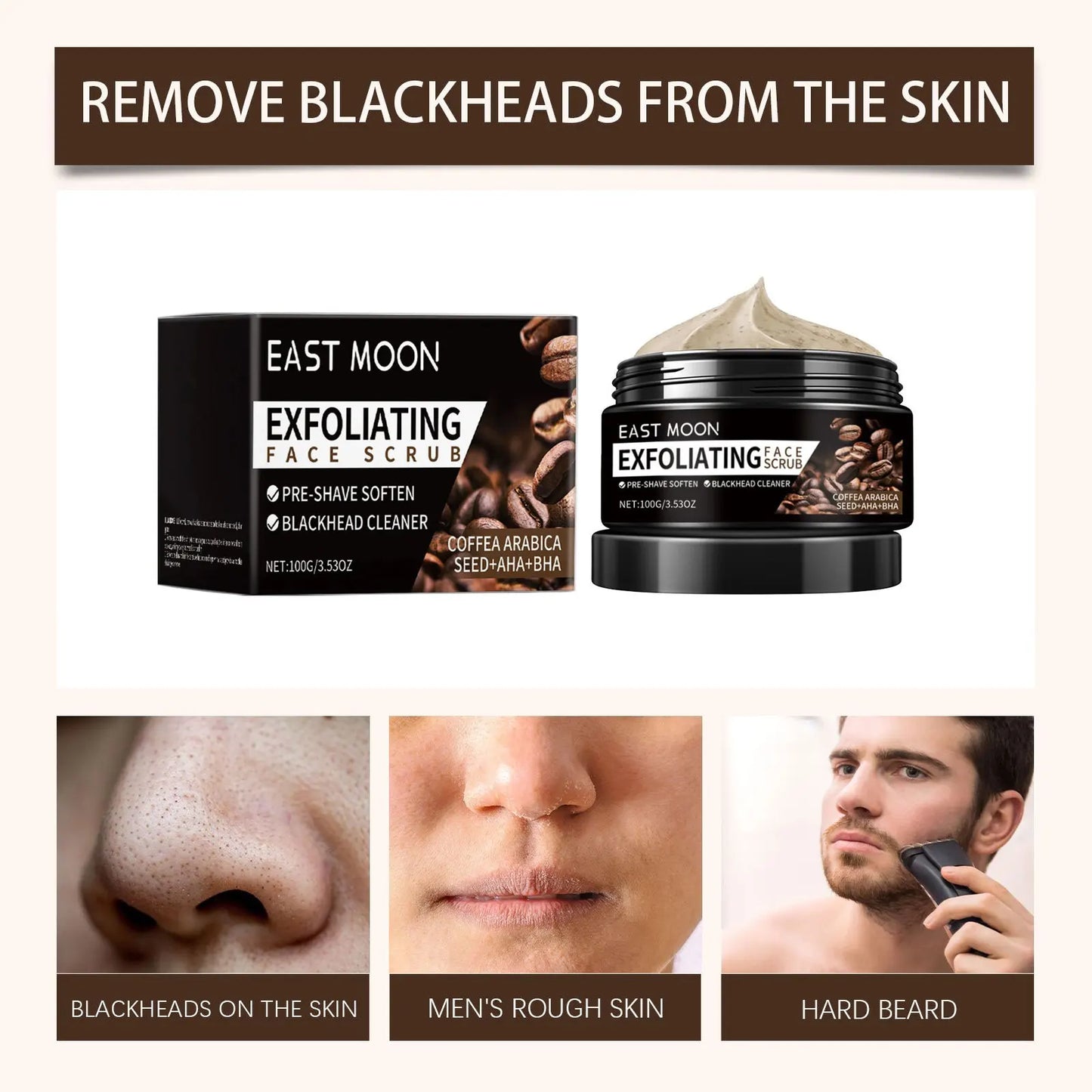 Vitamin E Facial Scrub Deep Cleaning Moisturizing Wash Improve Brightening Oil Control Repair Exfoliator Coffee Face Scrub Cream