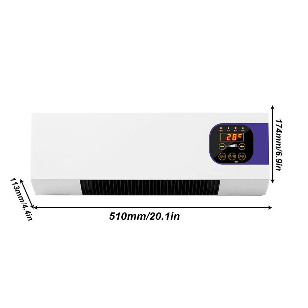 Home Air Conditioner For Bedroom 2000W Air Conditioners For Wall With Remote Control Winter Warmer Temperature Adjustable