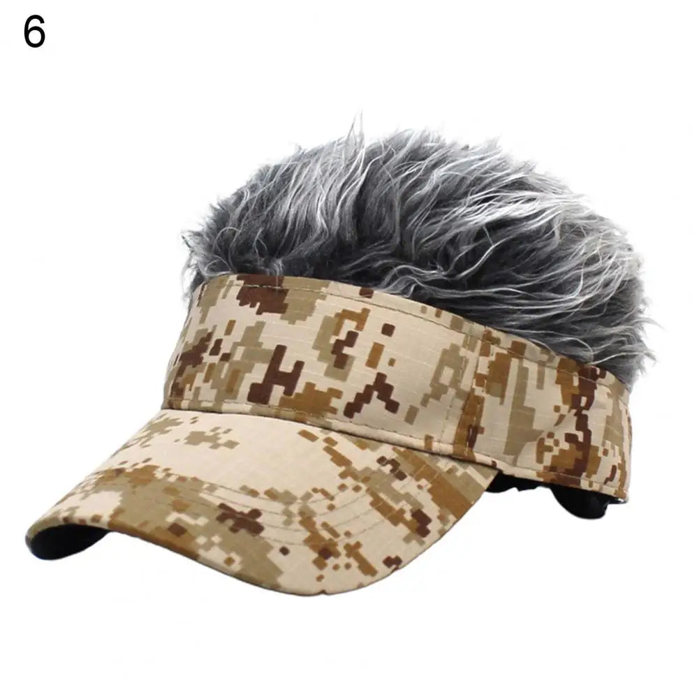 Funny Short Hair Caps Wig Peaked Cap Baseball Cap Men Women Beanie Wig Hat Wig Landlord Retro Street Caps Summer Hairs Wigs Hat