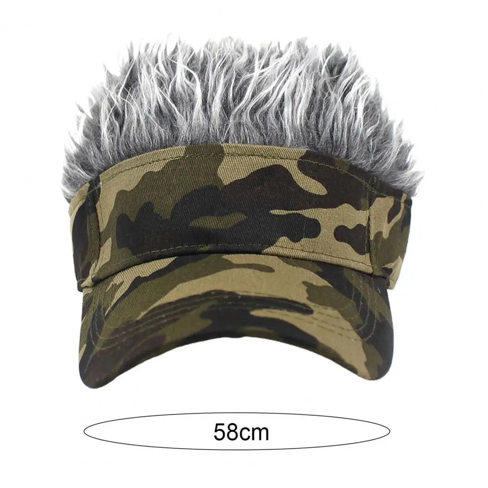Funny Short Hair Caps Wig Peaked Cap Baseball Cap Men Women Beanie Wig Hat Wig Landlord Retro Street Caps Summer Hairs Wigs Hat