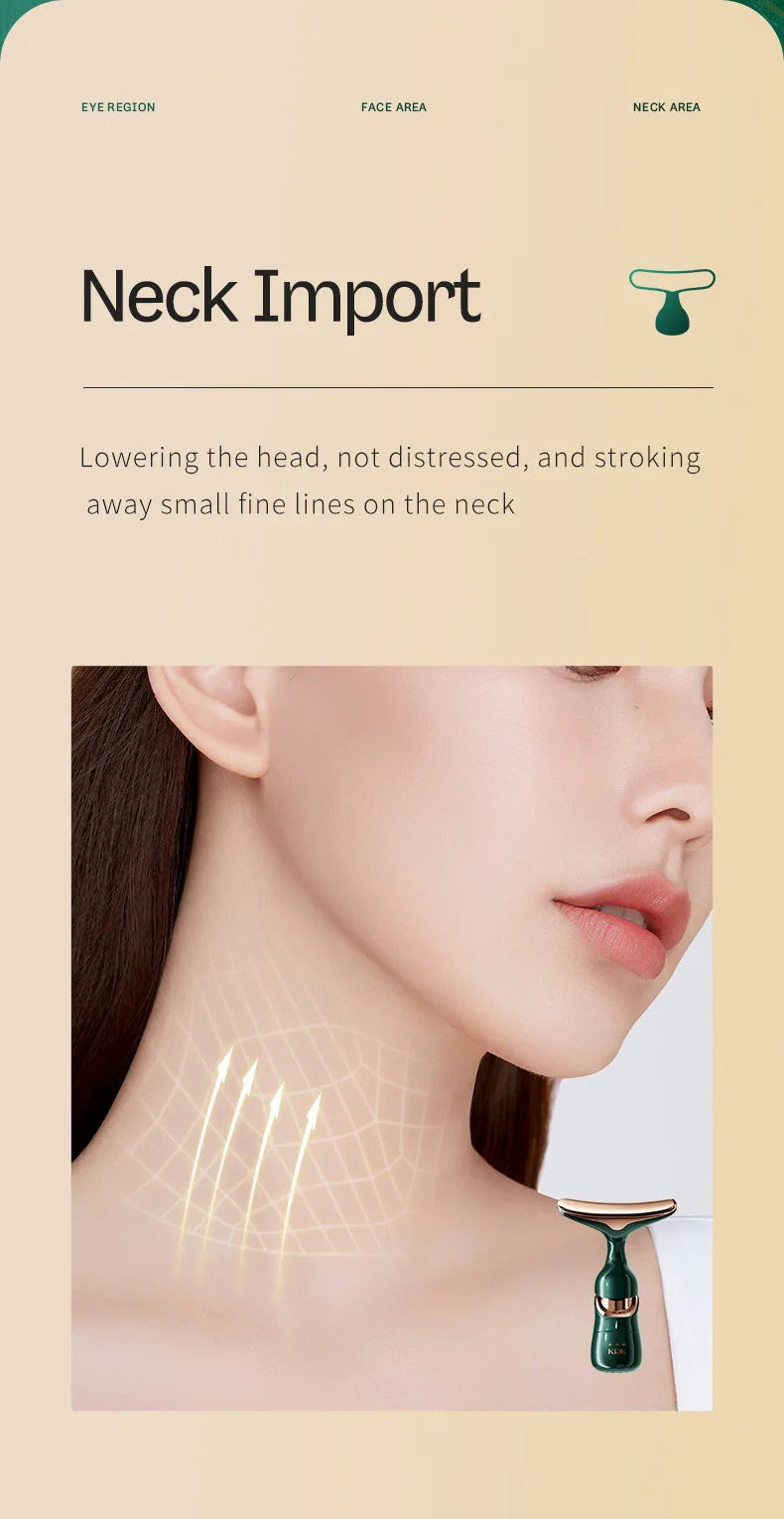 HF Facial Machine All-round Face Massager Neck Facial Eye Lifting Massage Microcurrent Skin Rejuvenation Anti Wrinkle Skin Care