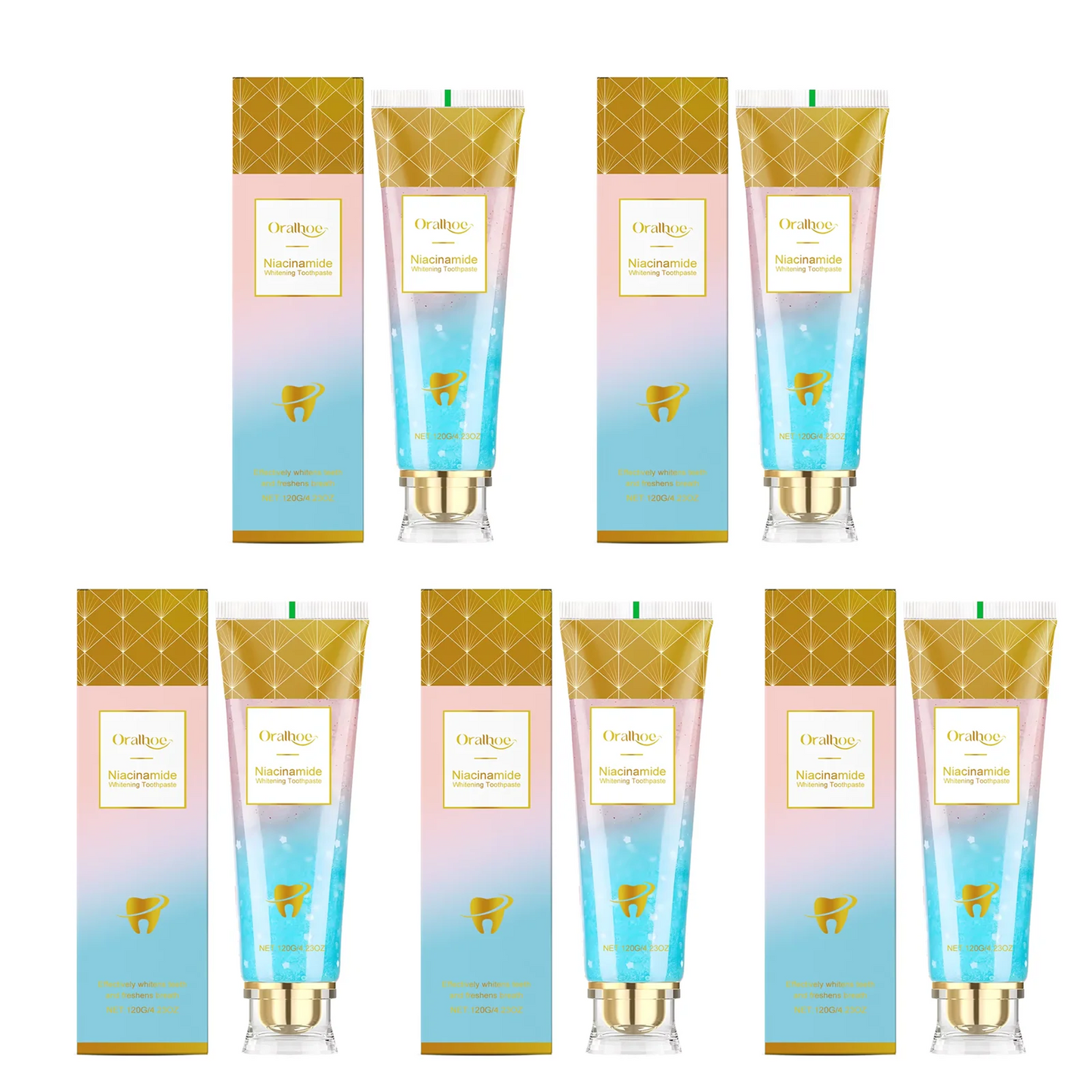 Niacinamide Whitening Toothpaste Remove Yellow Teeth Smoke Stains Improve Oral Smell Breath Fresh Tooth Bleaching Care Product
