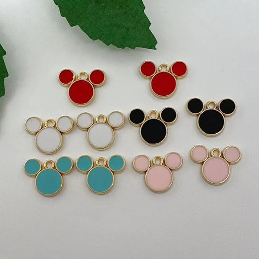 10 cartoon animal head accessories alloy pendants jewelry making DIY earrings necklace accessories