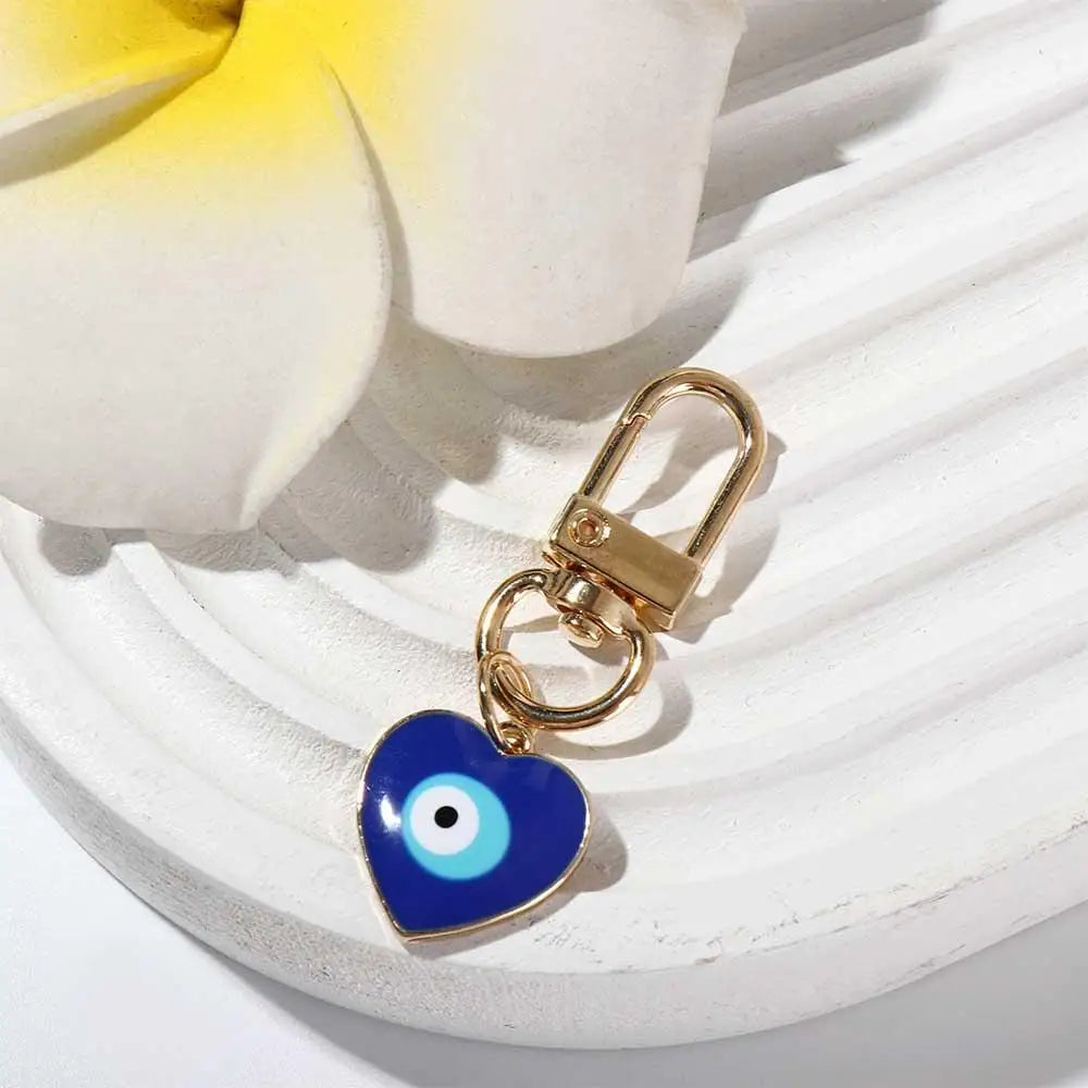 Car Accessories DIY Trinkets Ornaments Key Ring Holder Evil Eye Keychain Blue Eye Key Chain Hamsa Hand Keyring Car Keyring