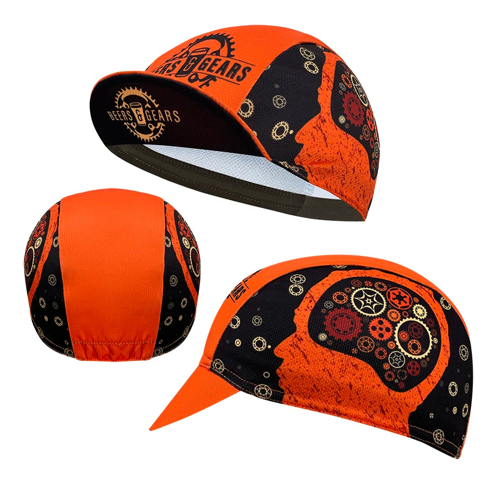 Simple solid color cycling cap, summer polyester sweat absorption, popular, unisex, cycling cap boutique, architecture, skulls