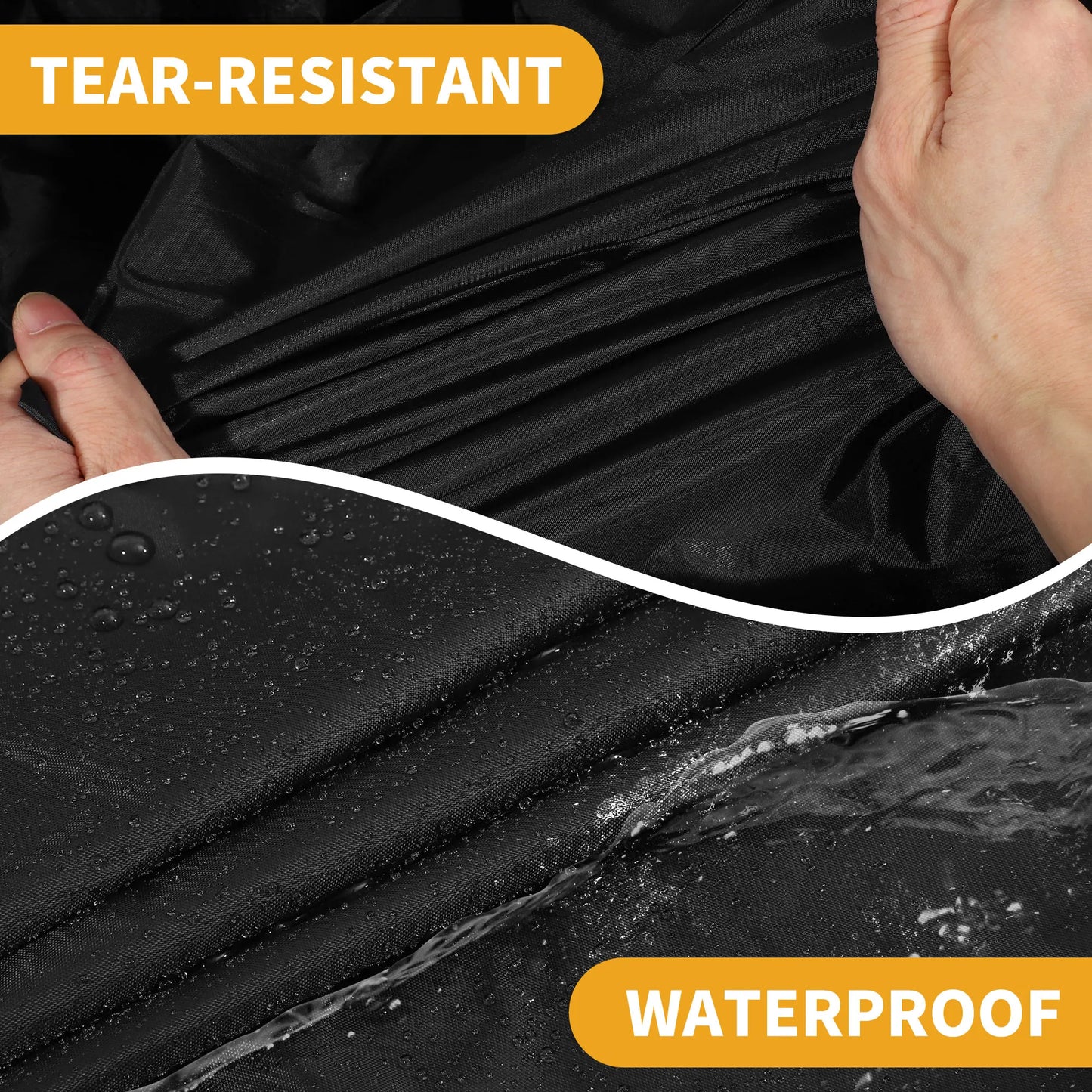 Uxcell Car Cover All Weather for Jeep Wrangler 4Dr Black 190T-Pu with Left Zipper