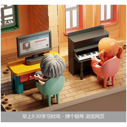 Children's Big Building Blocks Home Appliances Air Conditioner Refrigerator Accessories Household Compatible with Duploed Toys