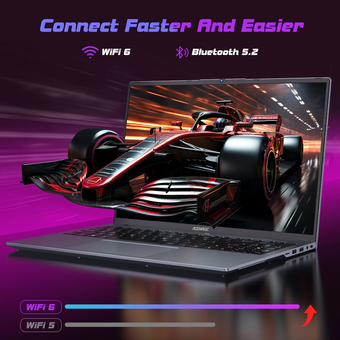 ACEMAGIC Laptop 16” FHD Gaming Laptop AMD Ryzen 7 6800H 16GB RAM 512GB SSD Windows 11 Pro Notebook Backlit KB Wifi6 BT5.2