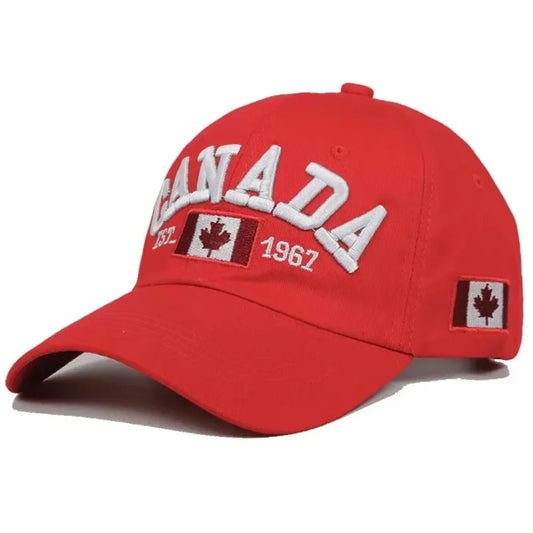 Canada Caps Men Women Summer Fashion Dad Hat Snapback Flag Letter Embroidery Black White Baseball Cap Women Gorras Hombre