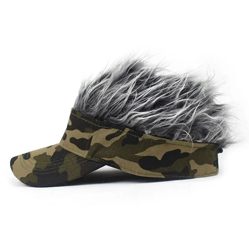 Funny Short Hair Caps Wig Peaked Cap Baseball Cap Men Women Beanie Wig Hat Wig Landlord Retro Street Caps Summer Hairs Wigs Hat
