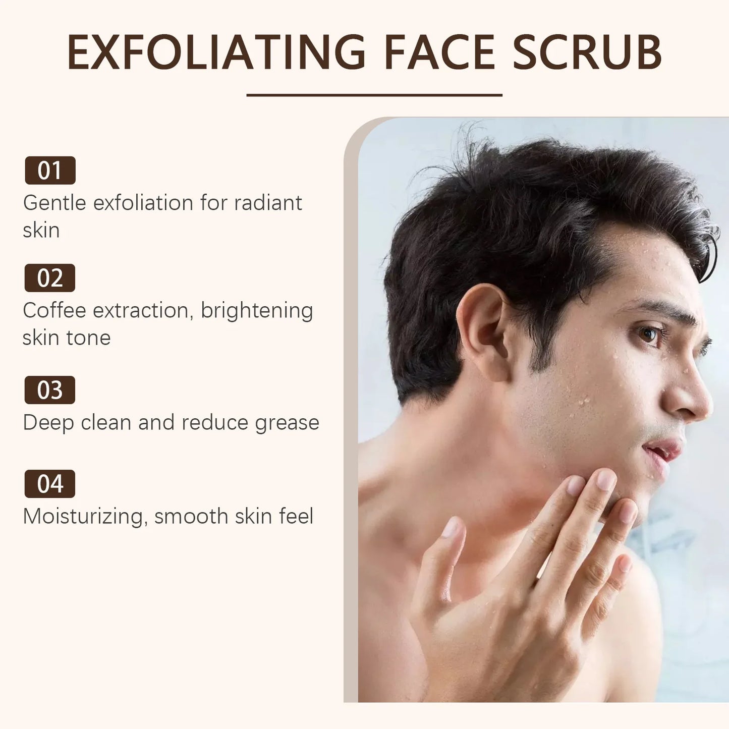 Vitamin E Facial Scrub Deep Cleaning Moisturizing Wash Improve Brightening Oil Control Repair Exfoliator Coffee Face Scrub Cream