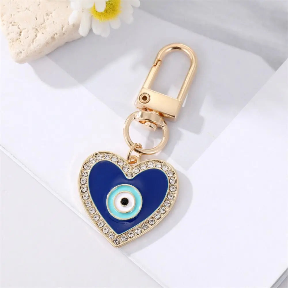 Car Accessories DIY Trinkets Ornaments Key Ring Holder Evil Eye Keychain Blue Eye Key Chain Hamsa Hand Keyring Car Keyring