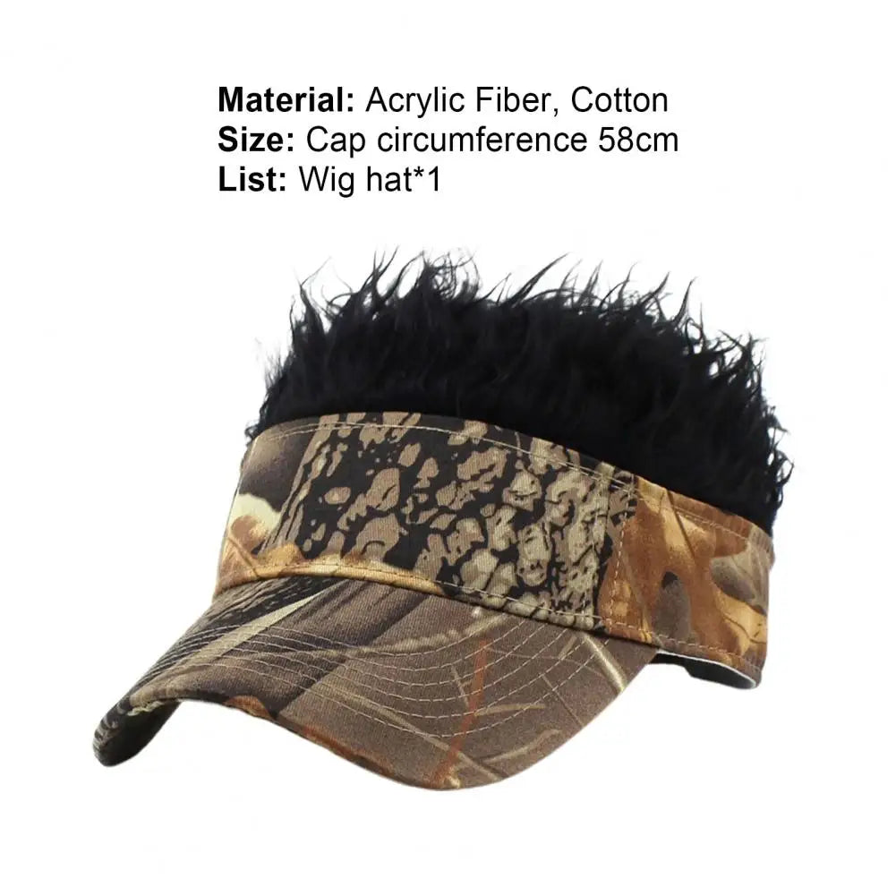 Funny Short Hair Caps Wig Peaked Cap Baseball Cap Men Women Beanie Wig Hat Wig Landlord Retro Street Caps Summer Hairs Wigs Hat