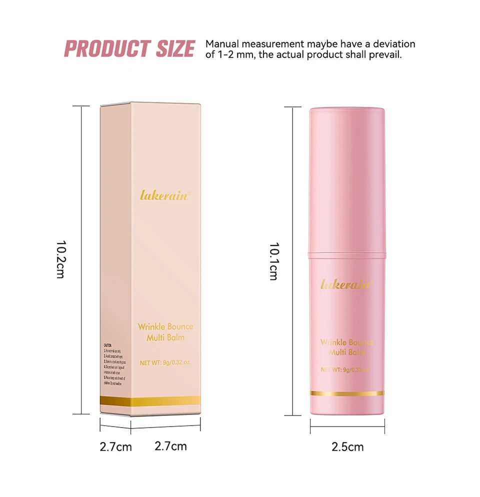 Wrinkle Bounce Multi Balm Facial Moisturizer Hydrating Lip Balm Eye Cream Neck Cream Makeup Base & Face Mist Moisture Balm Stick