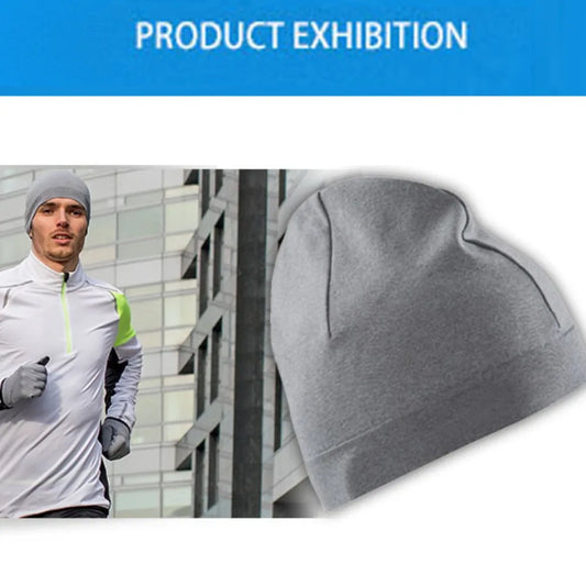 Skullcaps Winter Running Hats Comfortable Solid Color Windproof Sport Cap Running Winter Quick Drying Soft Sport Bonnet Fishing