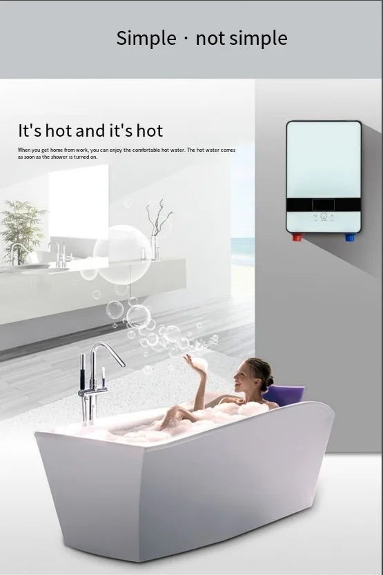 Household bath machine instant electric water heater small fast heat constant temperature shower rental house water heater