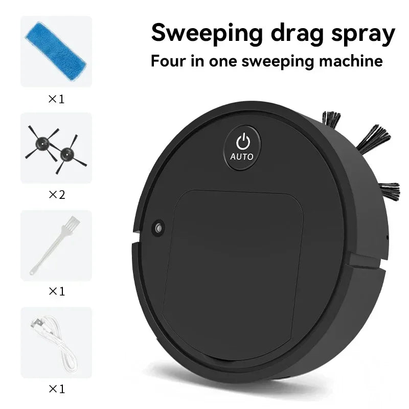 2025 4-in-1 Smart Home Appliance: Air Purifier, Mist Humidifier, Vacuum Cleaner & Robotic Sweeper, Enhance Home Air Quality, Eff