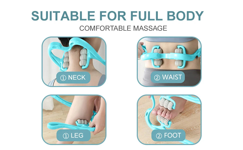 Handheld Neck Massager Trigger Point 6 Balls Roller Massager for Relieve Neck Shoulder Muscle Soreness & Tension Headache