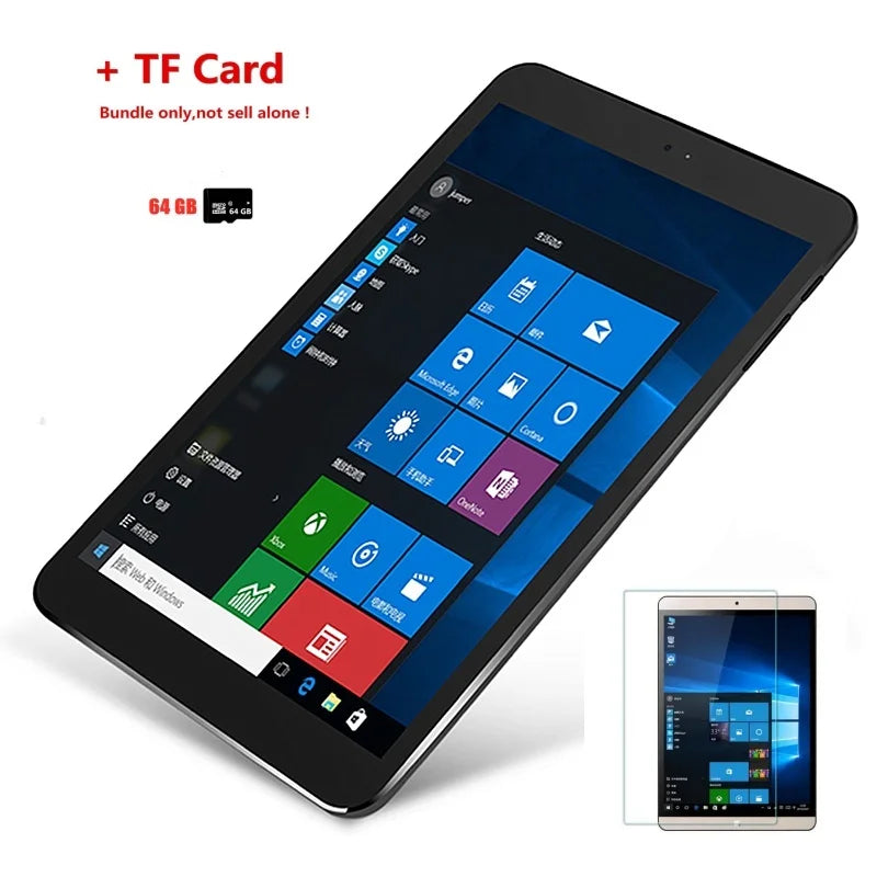 8GB RAM 128GB ROM 8 INCH 64 Bit AR3 Windows 10 Tablet PC 1280*800 Pixel Quad Core build in 4000mAh Battery Dual Camera