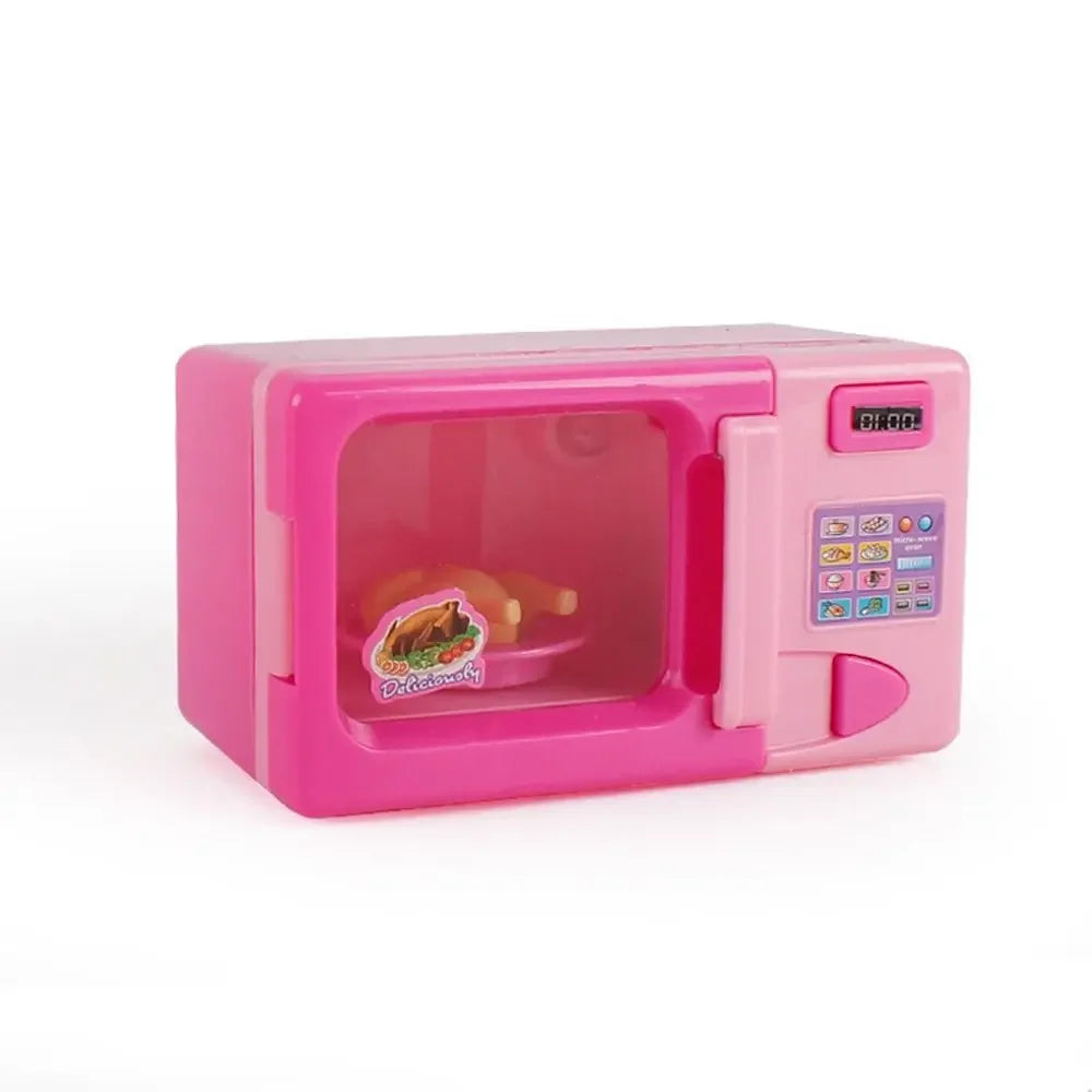 Coffee Machine Household Appliances Toys Vacuum Cleaner Toaster Blender Pretend Play Set Cooking with Light Kitchen Toys