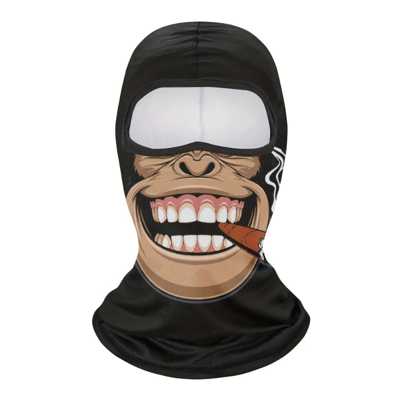 1pc Face Mask Clown Ghost Skull Mask, Breathable Windproof, UV Sun Dust Protective Full Face Cover For Summer Sprin